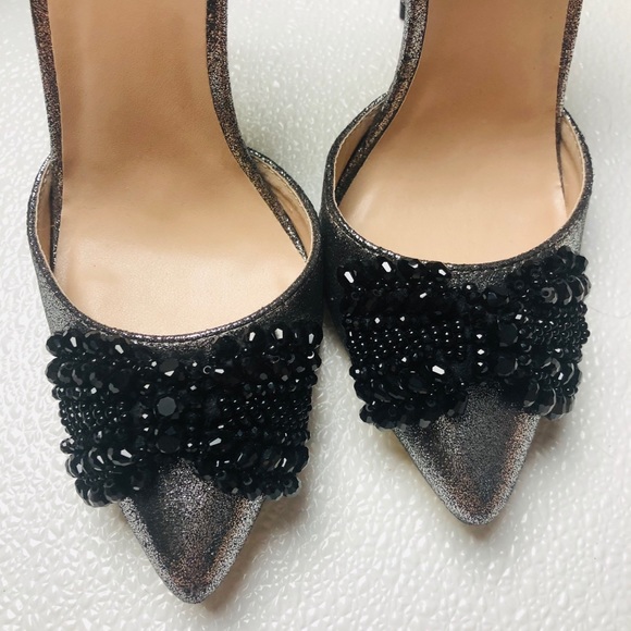 London Rebel Bow Two Part Point High Heels - Picture 6 of 11